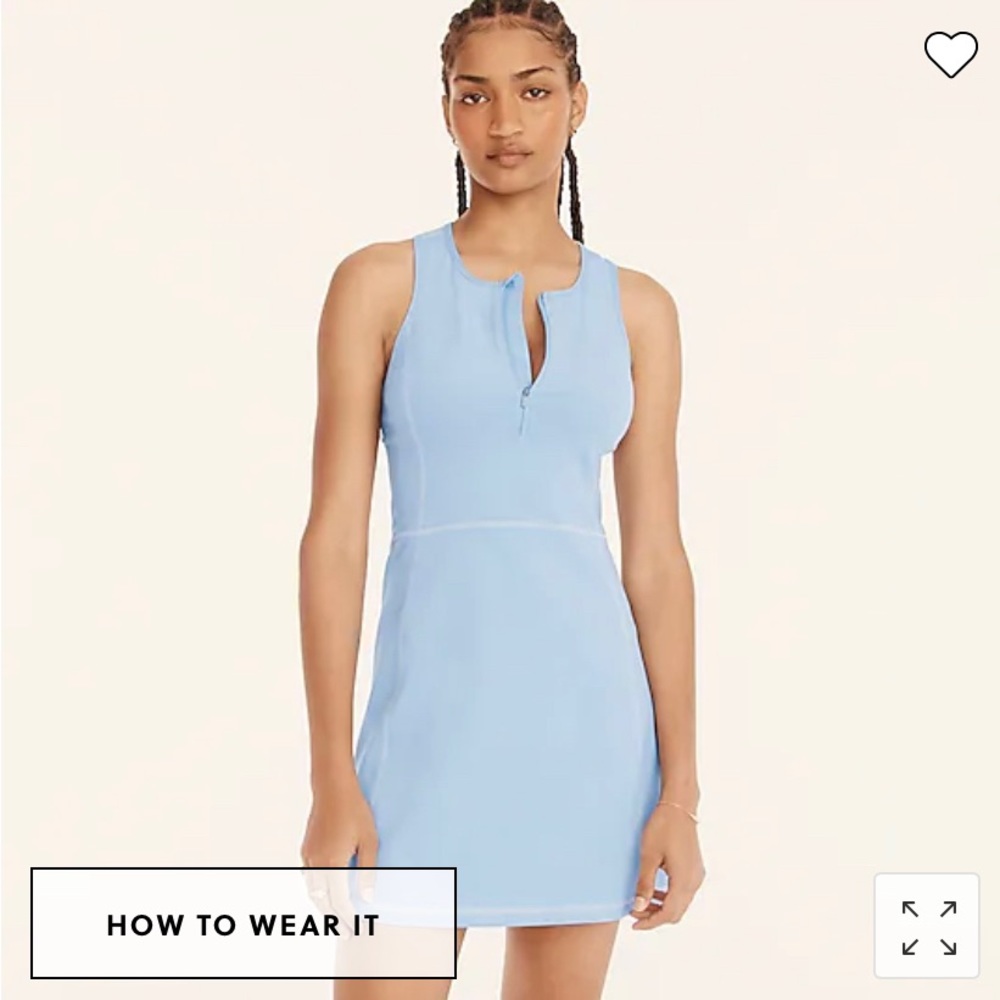 J. Crew CloudStretch half-zip sports dress (tennis dress) and shorts